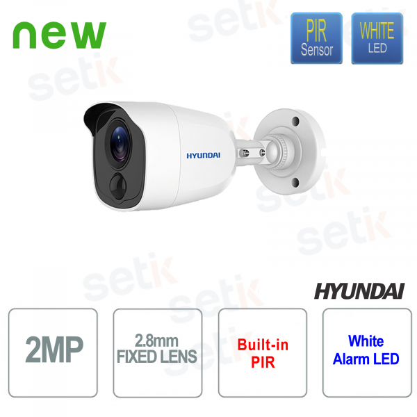 Caméra Bullet IR HD-TVI 20 mètres EXIR 2.0 Objectif Fixe 2.8mm 3 AXIS - HYUNDAI