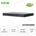 Industrial ePoE 16-Port PoE Switch + 2 SFP Uplink Combo - D