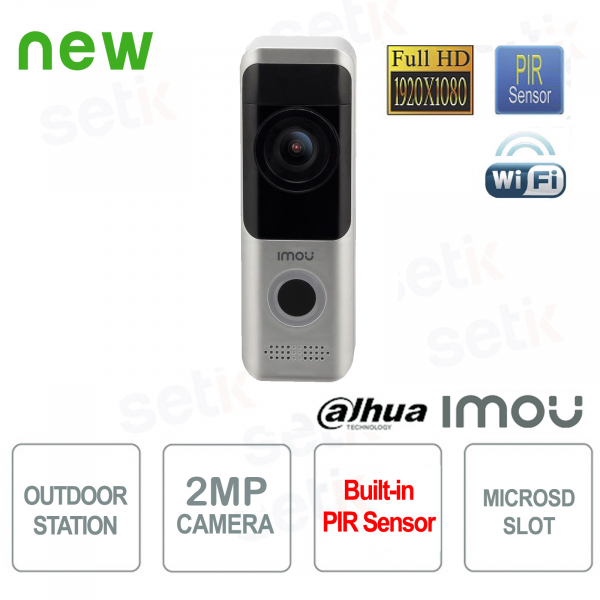 Station extérieure sans fil Imou Dahua Interphone vidéo FULL-HD 2MP Caméra d'alarme audio PIR