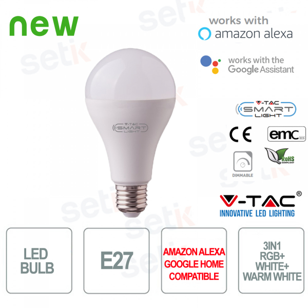 Ampoule LED A95 Smart Home 3in1 E27 18w Alexa Google