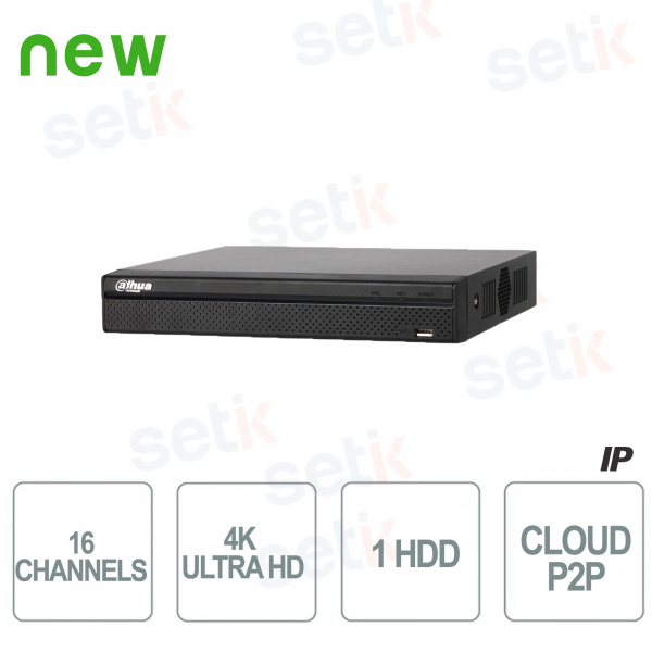 NVR 16 canaux IP H.265 4K 8MP Dahua