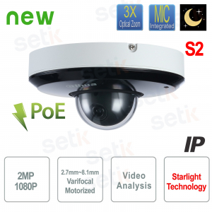IP Camera PTZ 2MP 3X Starlight IVS Audio PoE Dahua