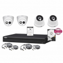 720P 4-Channel Video Surveillance Kit + 1MP + HD 500GB Cam