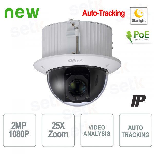 Dahua PTZ 2MP H.265 25x Starlight Auto-Tracking PoE IP Camera