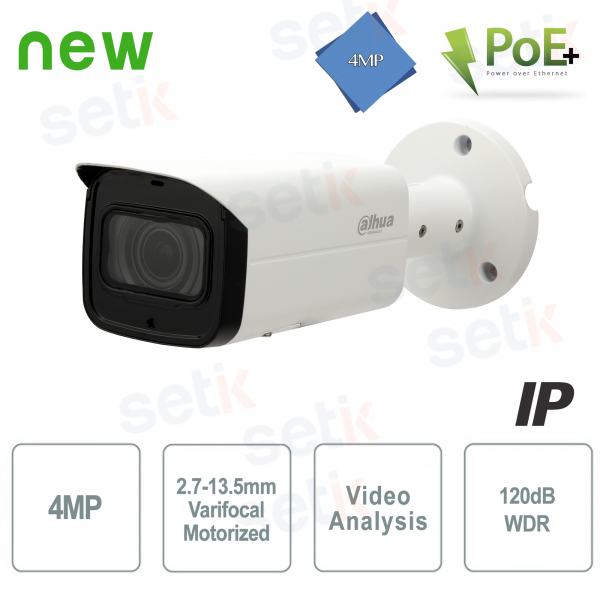 Dahua Cámara IP 4MP Motorizada IR60 H.265 + WDR PoE + Dahua