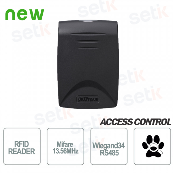 Lecteur de proximité Cartes RFID MIFARE 13.56MHz RS485 Dahua