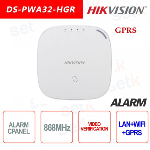 Alarma central Hikvision AXIOM HUB GPRS 868MHz Inalámbrico Inalámb