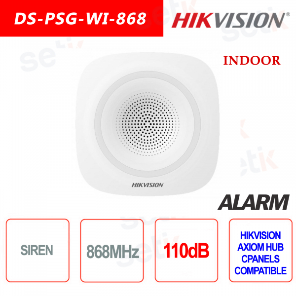 Sirena Allarme WiFi Hikvision AXIOM HUB da interno 868MHz