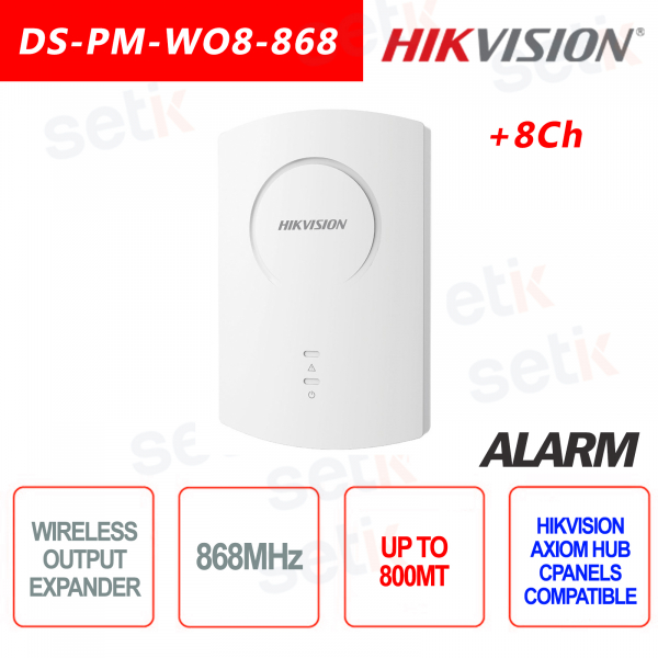Modulo Espansione Uscite Wireless Hikvision AXIOM Hub - 8 Uscite