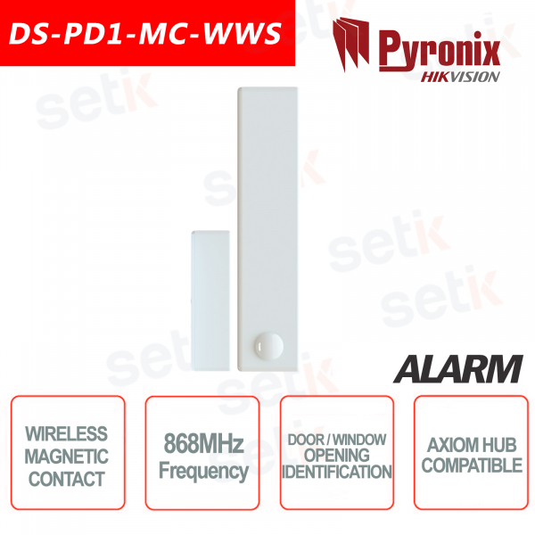 Wireless Magnetic Contact Reed Door Alarm Sensor Pyronix Hikvision AXIOM Hub 868MHz