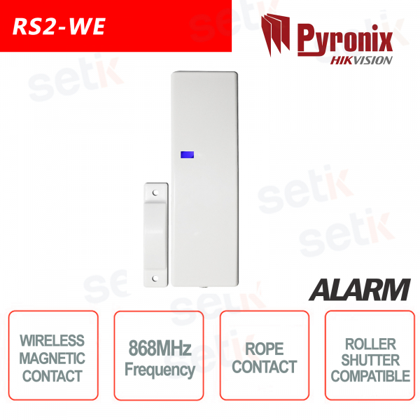 Pyronix Hikvision wireless magnetic contact 868MHz wire rope shutter sensor with inputs