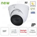 Telecamera Dahua IP PoE 5MP Dome Motorizzata Starlight IR 40 WDR