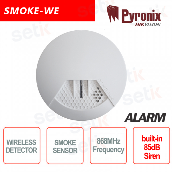 Detector de humo wifi 868MHz Smoke Pyronix Hikvision AXIOM HUB