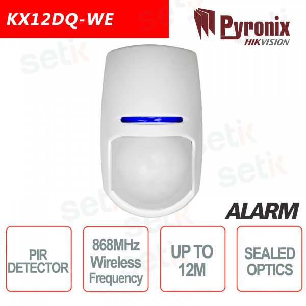Détecteur de mouvement Alarme sans fil PIR 868 MHz Pyronix Hikvision AXIOM HUB