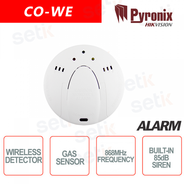CO Gas detector wifi 868MHz Pyronix Hikvision AXIOM