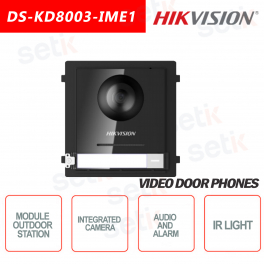 Outdoor station 2MP camera + AUDIO ALARM IP65 - HIKVI