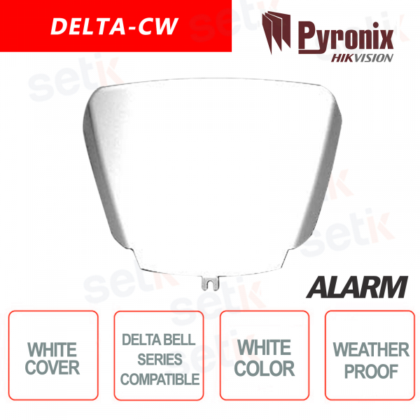 DELTA Pyronix Hikvision Alarm Siren Cover in white polycarbo