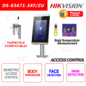 Access Control Hikvision Face Recognition Temperature Measurement Mask Detection