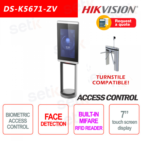 Carte terminale de reconnaissance faciale de tourniquets de contrôle d'accès de Hikvision MI