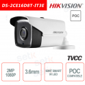 Telecamera Hikvision Ultra Low-Light 2MP POC Camera HD Turbo TVI 3.6mm EXIR 60M WDR