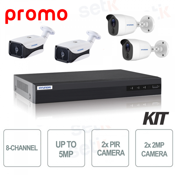 Hyundai Video Surveillance Kit 8 Kanäle 4 DVR-Kameras