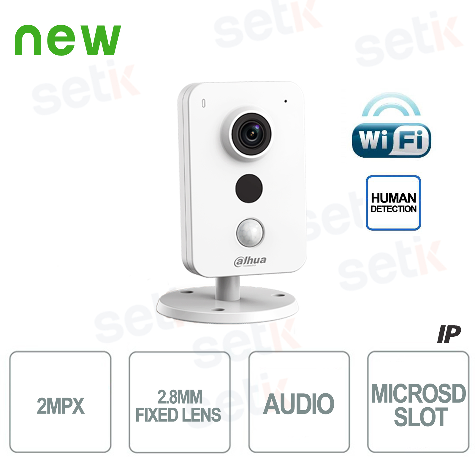 DAHUA IPC-K35- Telecamera IP WIFI ottica fissa 2,8mm da interno