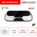 Indoor Hikvision IP PoE 2-mm-Personenzählkamera mit zwei Objekt