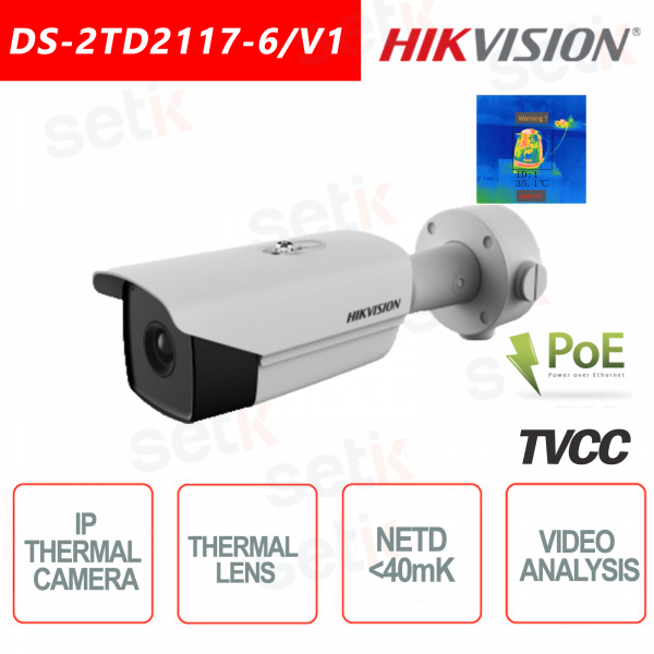 Hikvision Bullet 40mk Thermische IP-Kamera IVS-Kamera Feuera