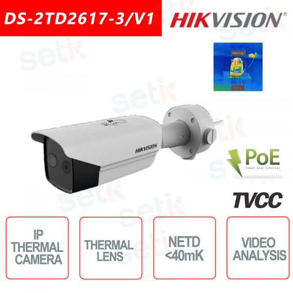 Hikvision Bullet 40mk Thermische IP-Kamera IVS-Kamera Feuera
