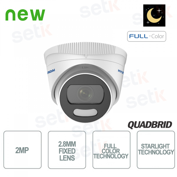 Hyundai 2 MP 4in1 Dome Camera Fixed Optic FULL COLOR D-WDR A