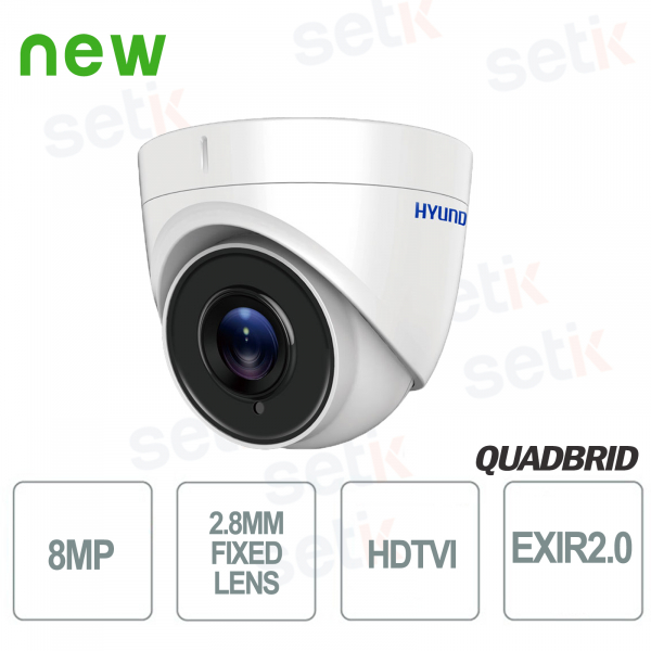 Hyundai 8 MP 4in1 Dome Camera Fixed Lens WDR 120d