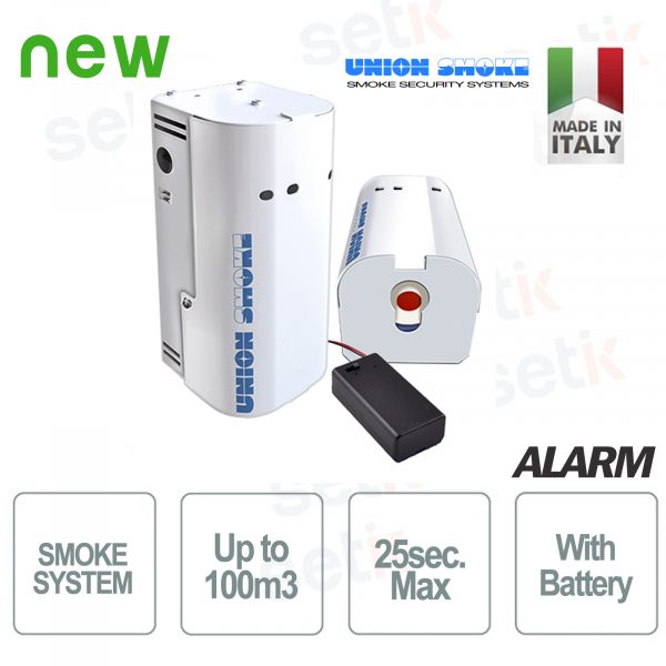 Indoor Smoke Burglar Alarm System Battery Alarm Union Smoke 100B UR