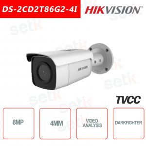 Cámara IP Hikvision Onvif PoE 4K ULTRA HD IR H.265 + Cámara Bullet 8MP