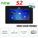 7 "Touch Display WiFi Indoor Station + MicroSD Slot and Snapshot S2 Version - Black - D