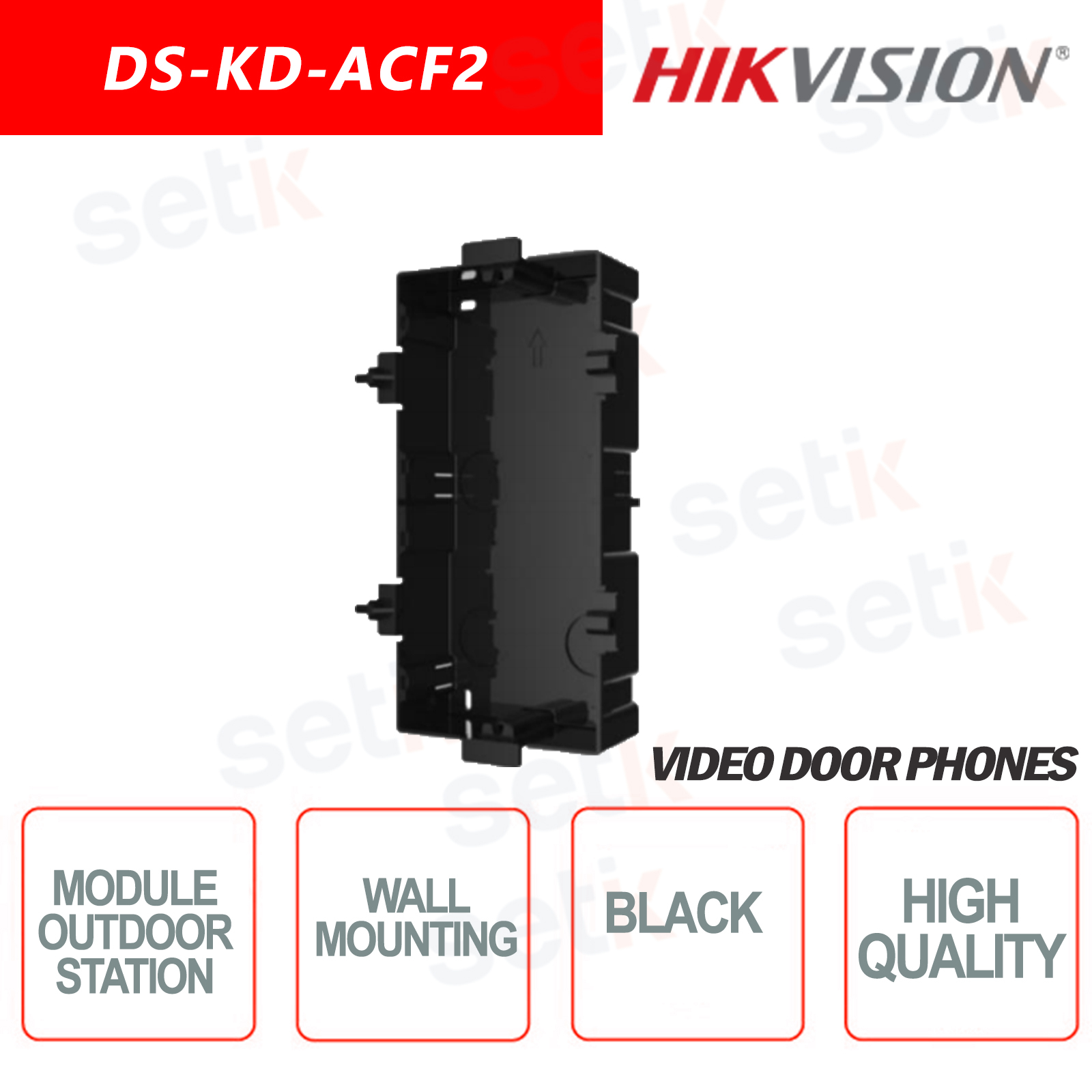 Hikvision SMAVID HikVision DS-KD-ACF2 Unterputzhalterung 2 Modul für Video-Türsprechanlage 
