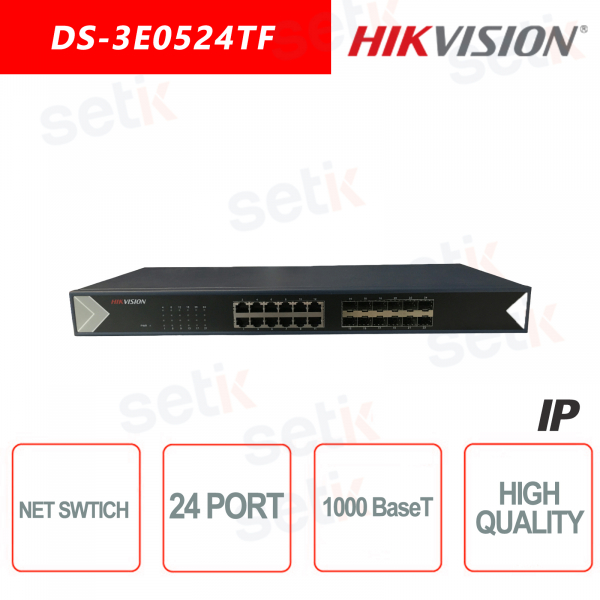 Hikvision Switch 24 Ports 10/100/1000 BaseT RJ45 Network sw