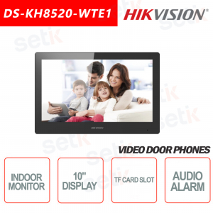 Estación interior Hikvision Pantalla de 10 pulgadas + Ranura MicroSD para tarjeta TF y al