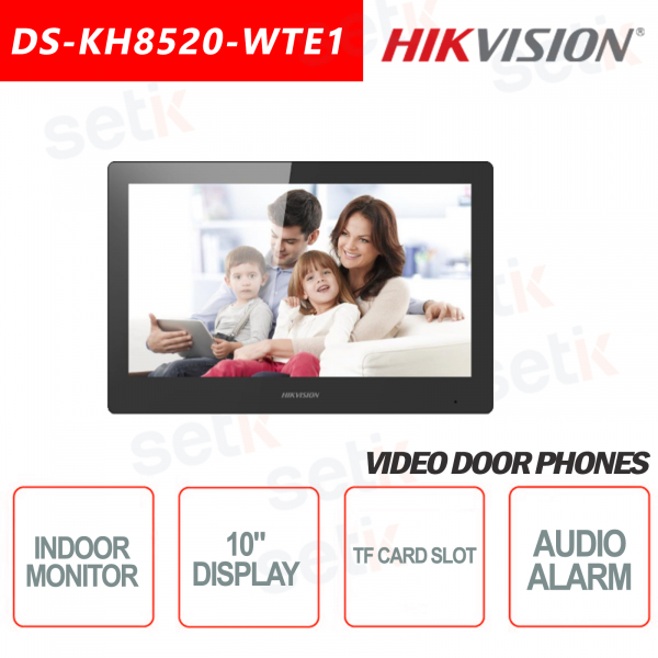 Hikvision Indoor Station Écran 10 pouces + Fente MicroSD et alarme pour cart