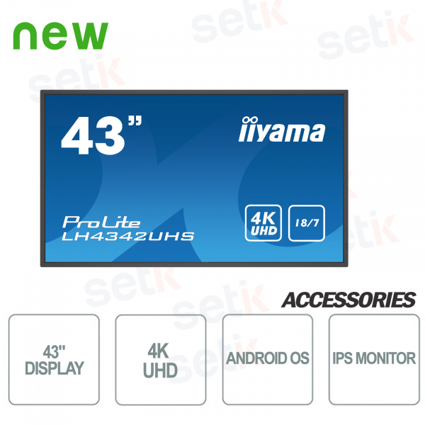 Prolite 43 Inch UHD 4K Android OS Monitor IIYAMA Professional LED Display