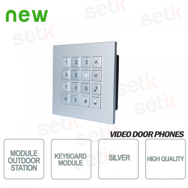 Metal Keypad Module for VTO4202F Intercom - D