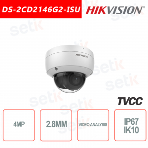 Hikvision IP PoE IR H.265+ Dome-Kamera 4MP DarkFighter
