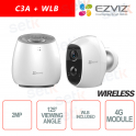 EZVIZ Telecamera KIT Wireless Telecamera batteria C3A + WLB Base 4G