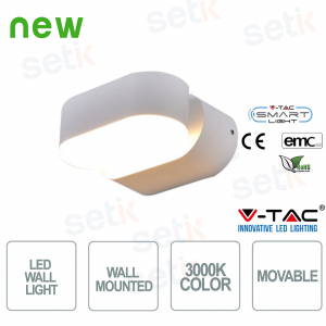 Lampada LED V-Tac da muro con testa ruotabile Colore 3000K IP65