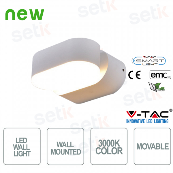 V-Tac LED Wandleuchte mit drehbarem Kopf Farbe 3000K