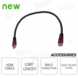 HDMI Video Cable 0,5 Meters Male Connectors - Setik