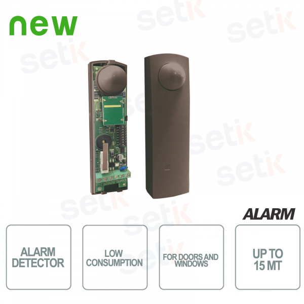 Double technology sensor for doors and windows Brown color - AMC