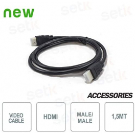 Câble HDMI1.4 Or Haute Vitesse 1,5 Mètres Audio Vidéo