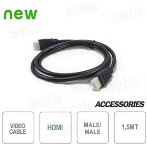 HDMI1.4 Cable dorado de alta velocidad 1,5 metros Audio Video