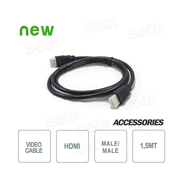 HDMI1.4 High Speed Gold Cable 1.5 Meters Audio Video