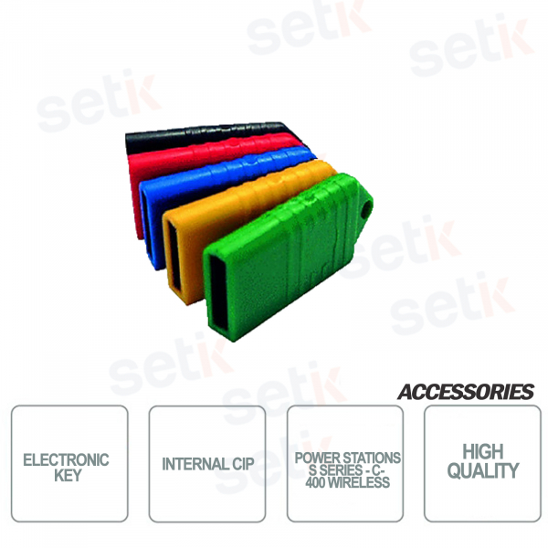 Programmable key with internal chip for AMC burglar alarm control units